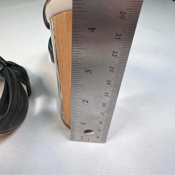 Calvin Klein Laureen acrylic / wooden block heel sandals Sz 9.5 worn in store - Picture 10 of 12